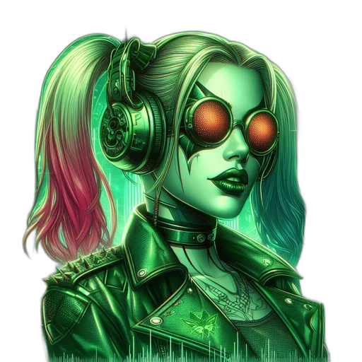 jacket, cyberpunk, comic book art, concept art transparent PNG cut-out