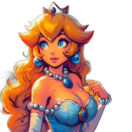 crown, dress, pixel art, fantasy art transparent PNG cut-out