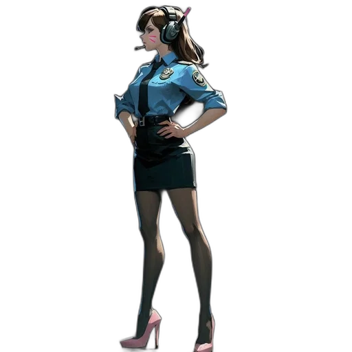 dress, staff, jacket, shoes transparent PNG cut-out