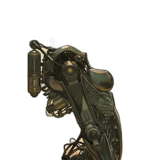 robot, weapon, staff, creature transparent PNG cut-out