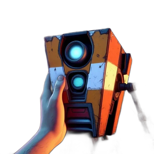 robot, weapon, staff, face transparent PNG cut-out