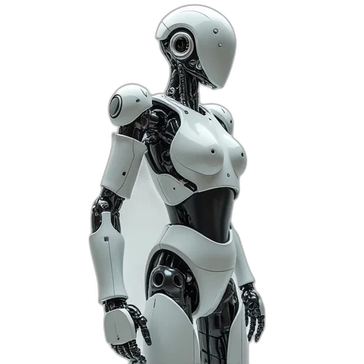 robot, 3d render, concept art, cyberpunk transparent PNG cut-out