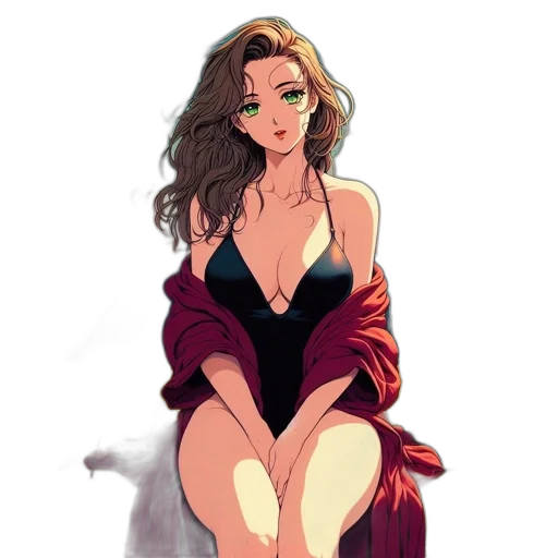 dress, jacket, jewelry, face transparent PNG cut-out
