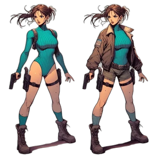 jacket, concept art, comic book art, cyberpunk transparent PNG cut-out