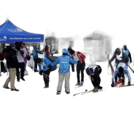 staff, snow, group, people transparent PNG cut-out