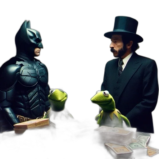 comic book art, concept art, 3d render, batman transparent PNG cut-out