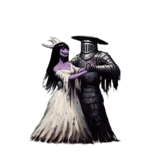 dress, robot, crown, sword transparent PNG cut-out