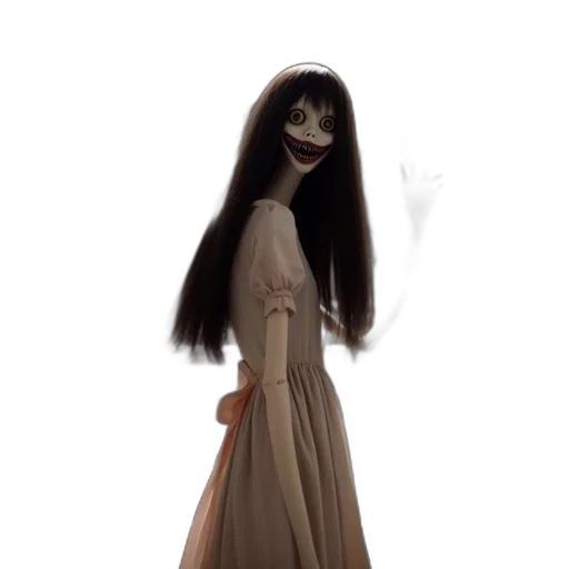 dress, creature, hair, mask transparent PNG cut-out