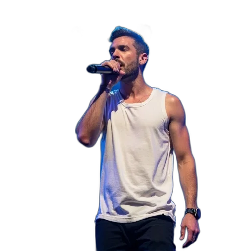 male, singer, performing, stage transparent PNG cut-out