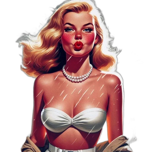 dress, jewelry, comic book art, cartoon transparent PNG cut-out