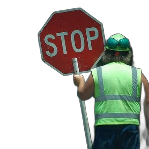 staff, robot, neon lights, construction transparent PNG cut-out