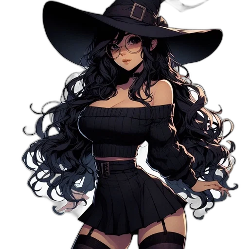 hat, dress, fantasy art, concept art transparent PNG cut-out