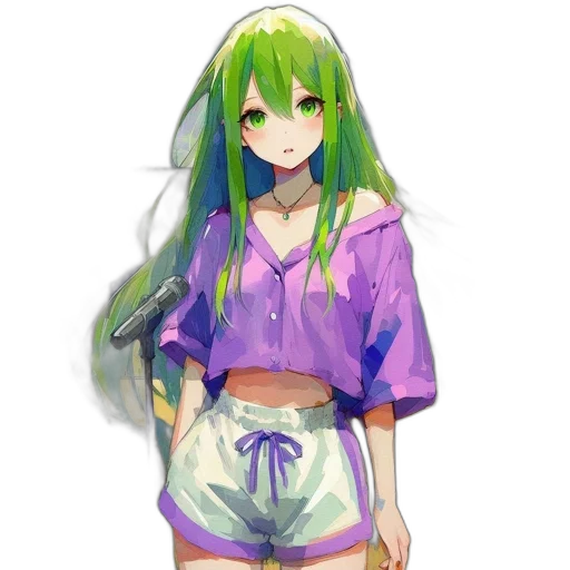 dress, jacket, staff, creature transparent PNG cut-out
