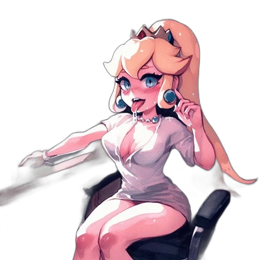 dress, staff, weapon, hair transparent PNG cut-out