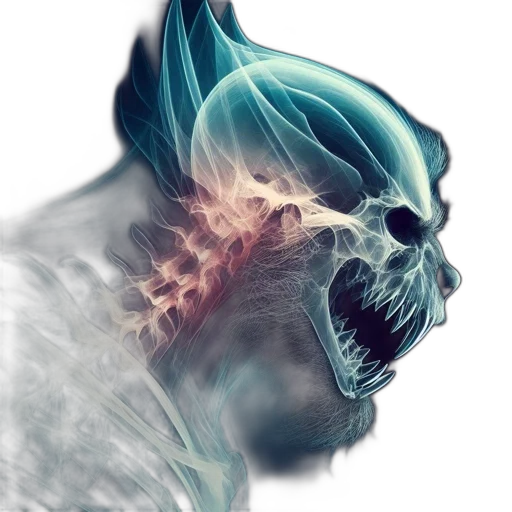 face, mask, creature, photorealistic transparent PNG cut-out