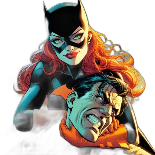 comic book art, concept art, cartoon, female transparent PNG cut-out