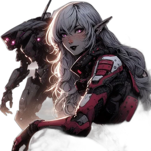 weapon, robot, sword, creature transparent PNG cut-out