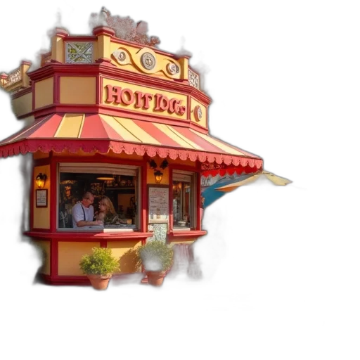food, staff, building, 3d render transparent PNG cut-out