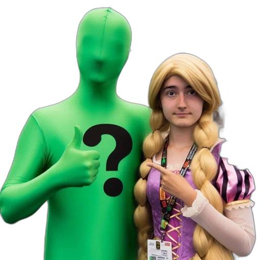 dress, creature, face, staff transparent PNG cut-out