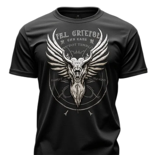3d render, shirt, gun, saying transparent PNG cut-out