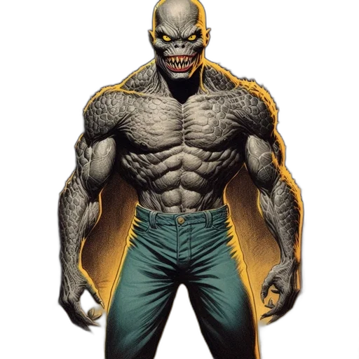 comic book art, concept art, fantasy art, menacing transparent PNG cut-out