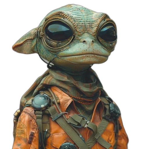 staff, robot, creature, face transparent PNG cut-out