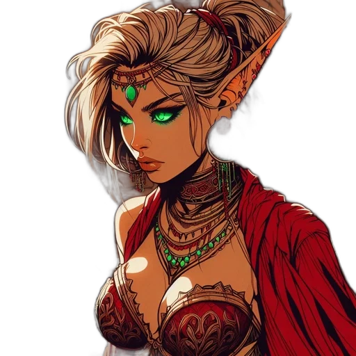 jewelry, fantasy art, comic book art, concept art transparent PNG cut-out