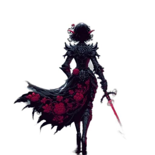 sword, staff, weapon, dress transparent PNG cut-out