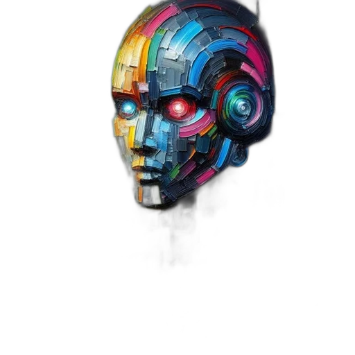 robot, mask, face, weapon transparent PNG cut-out