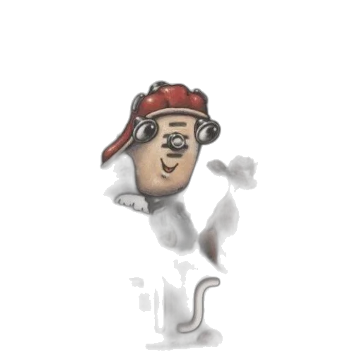 hat, staff, face, creature transparent PNG cut-out