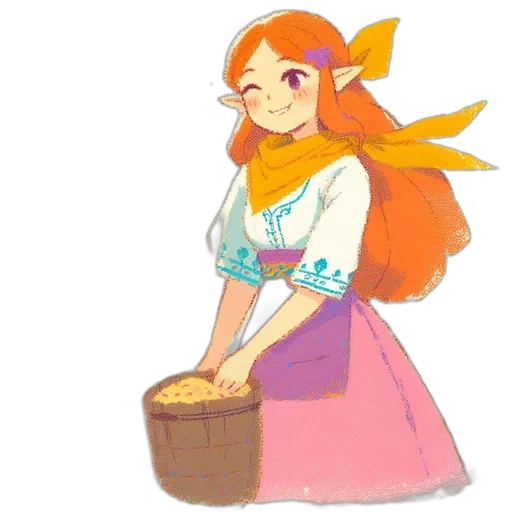 dress, food, crown, staff transparent PNG cut-out