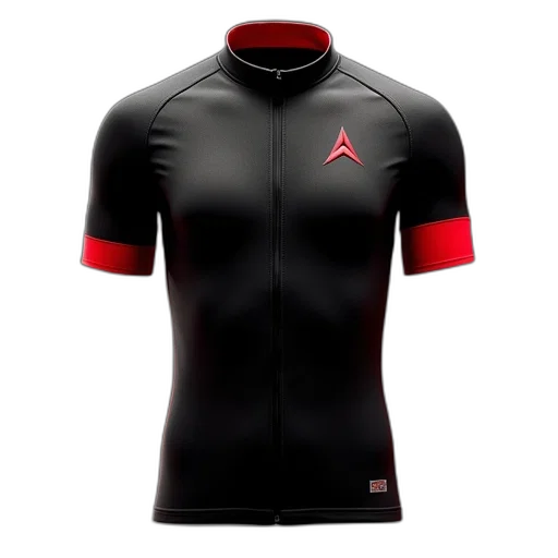 jacket, 3d render, black, red transparent PNG cut-out