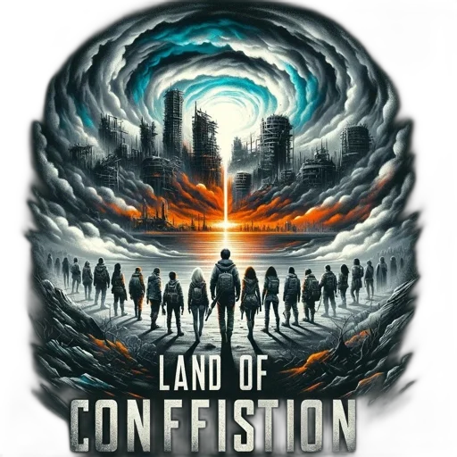 concept art, fantasy art, comic book art, post-apocalyptic transparent PNG cut-out