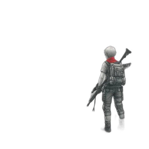 weapon, jacket, robot, sword transparent PNG cut-out