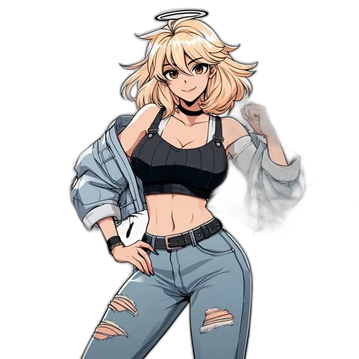 jacket, weapon, anime, cartoon transparent PNG cut-out