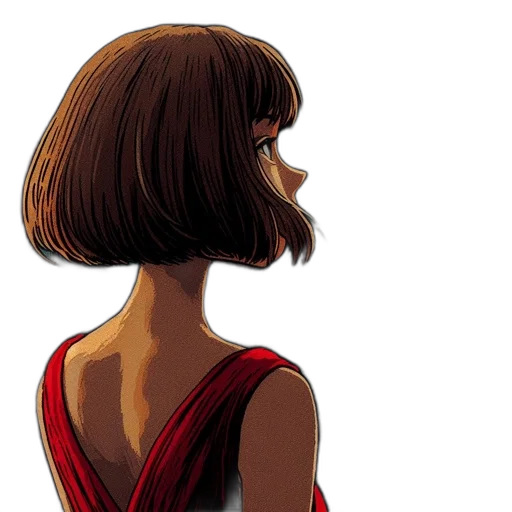 dress, hair, face, mask transparent PNG cut-out