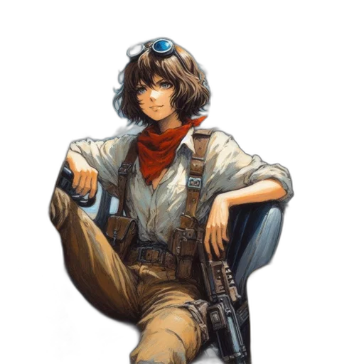 jacket, weapon, staff, concept art transparent PNG cut-out