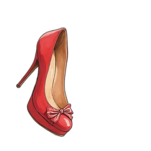 shoes, photorealistic, 3d render, watercolor transparent PNG cut-out