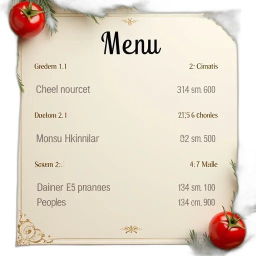 food, jewelry, menu, has transparent PNG cut-out