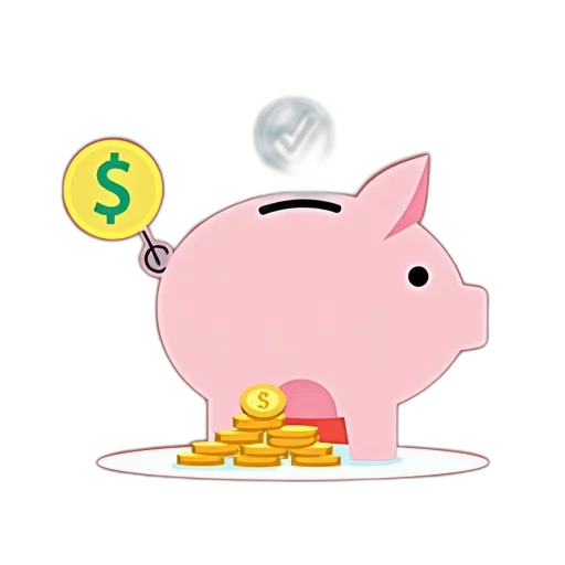 3d render, stylized, illustration, piggy transparent PNG cut-out