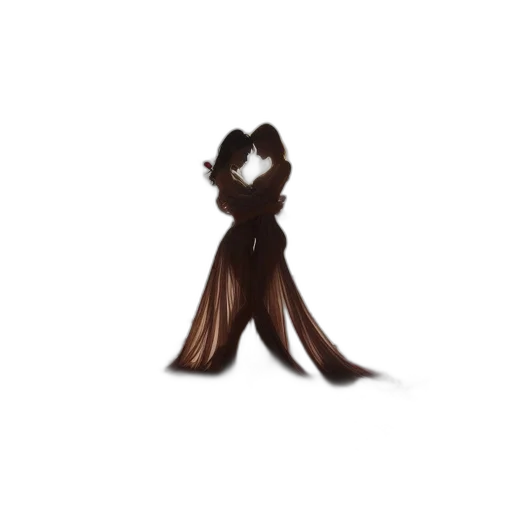 hair, dress, staff, jewelry transparent PNG cut-out