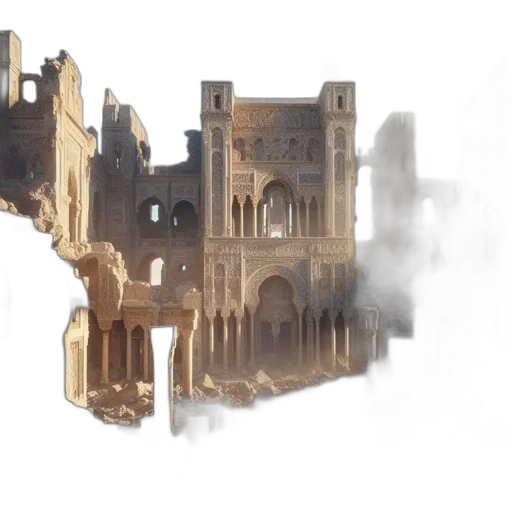 building, concept art, 3d render, fantasy art transparent PNG cut-out