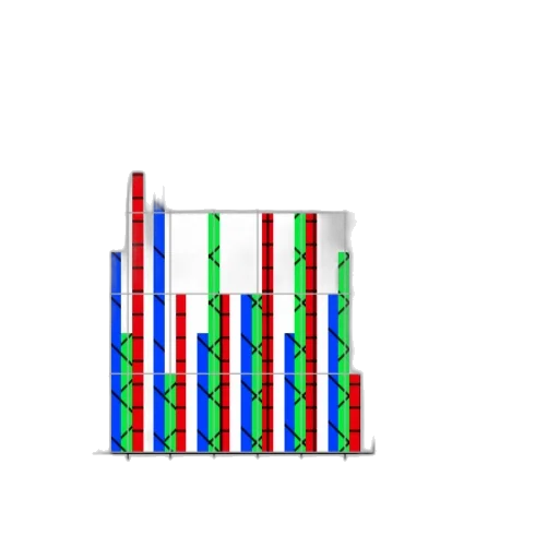 3d render, pixel art, colorful, bar transparent PNG cut-out