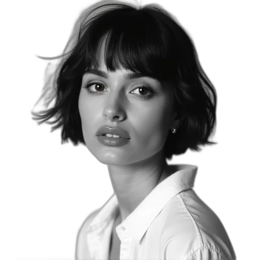 face, hair, staff, jacket transparent PNG cut-out