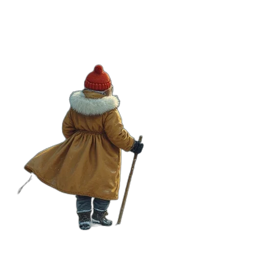 staff, hat, jacket, umbrella transparent PNG cut-out