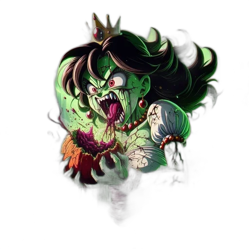 creature, mask, dragon, staff transparent PNG cut-out