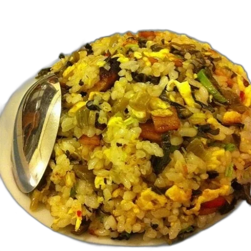 food, plate, fried, rice transparent PNG cut-out