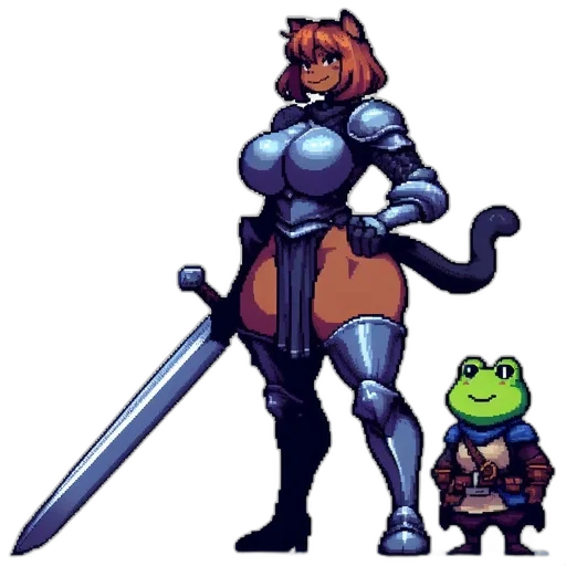 staff, sword, weapon, pixel art transparent PNG cut-out