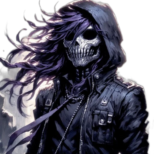 jacket, mask, face, comic book art transparent PNG cut-out