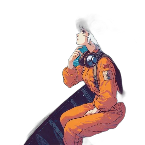 jacket, robot, staff, mask transparent PNG cut-out